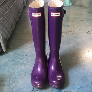 Women’s Purple tall Hunter Rain Boots